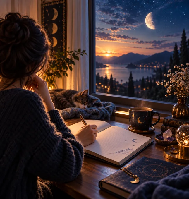 Person recording details in a dream journal for personal dream interpretation
